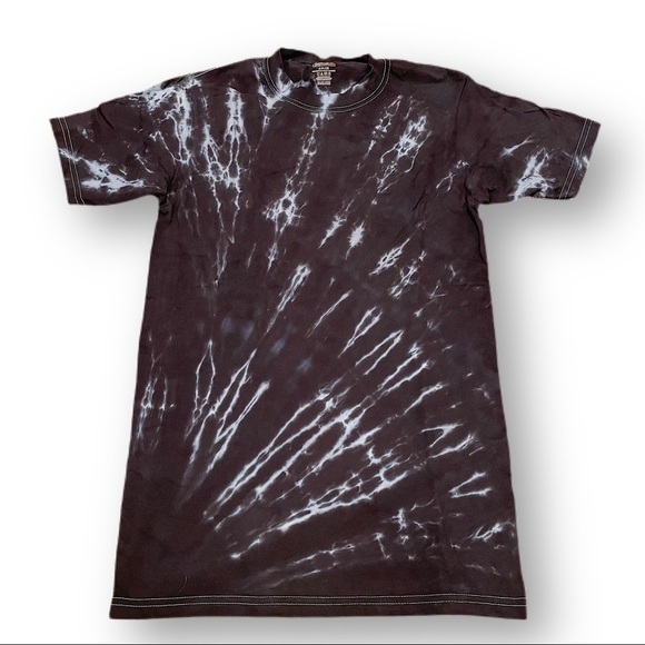 Tie dye lighting x-ray bones tshirt unisex S black white - Picture 1 of 6